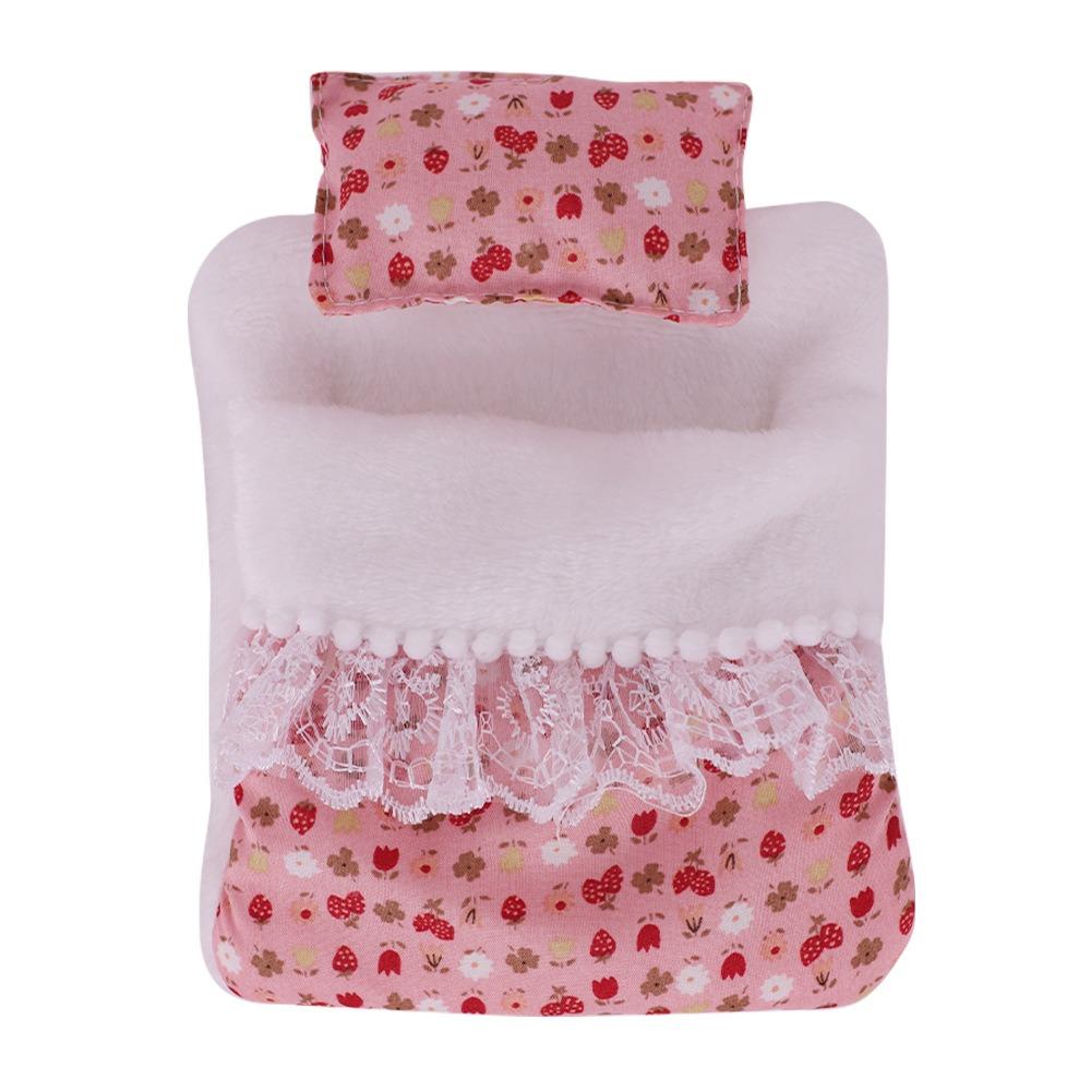 

Strawberry Printed Labubu Sleeping Bag Cute Decoration Doll Clothes Doll Bed Quilt Girl s Toys Pink