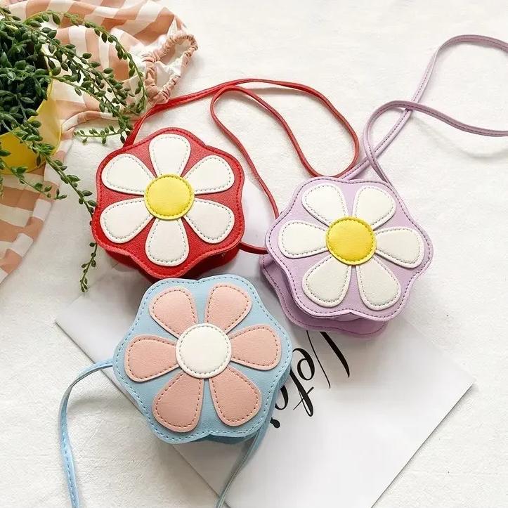 Schöne Baby Mädchen Blume Geldbörse Mode Kinder Umhängetaschen PU Leder Kinder Schulter Taschen Prinzessin Kleine Brieftasche Handtaschen