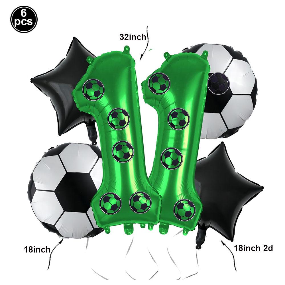 Football Balloon Birthday Decoration Boy Digital Balloon Football Trophy Aluminum Foil Balloon Birthday Party FestivalDecoration