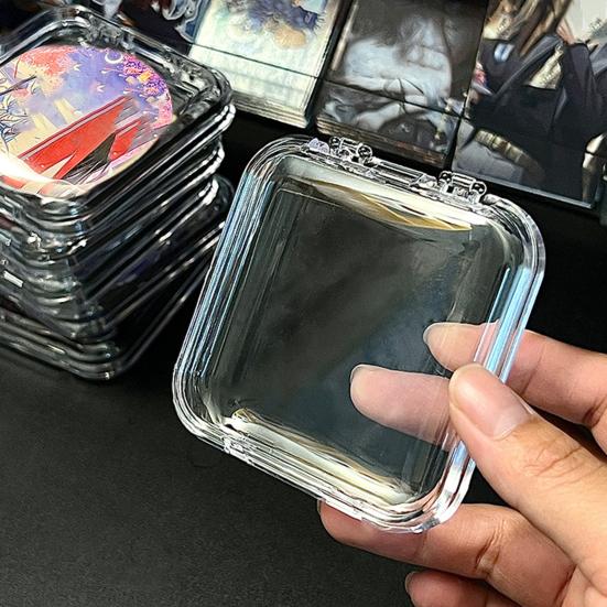 Storage Box High-Transparent Acrylic Sealing Badge Display Case Dust-Proof Moisture-Proof Badge Holder for 58-75 Mm Badges