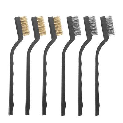 Messingbürsten Nylonbürste Rost Kratzer Schweißschlacke 6 Stück/Set
