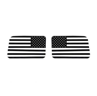 Black American Flag Window Decal Sticker For Jeep Wrangler JL 2018-2022 4Doors