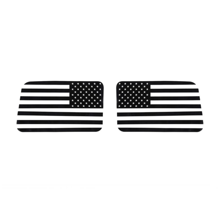 Matte Black American Flag Rear Window Decal For 2018-2022 Jeep Wrangler JL 4Door