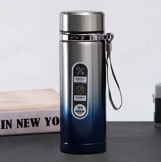 New Large-capacity Stainless Steel Outdoor Sports Water Bottle, Portable Car Sling Water Cup, Portable Insulated Coffee Cup