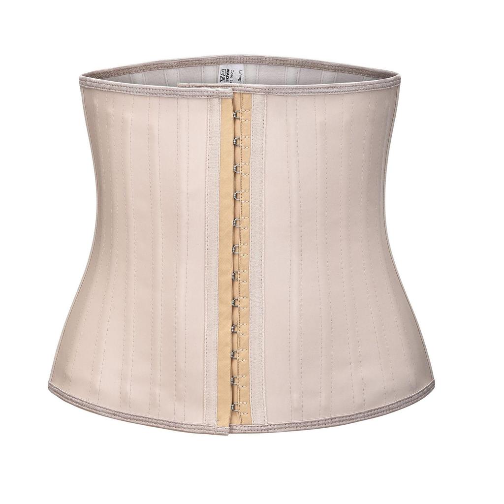 Matte Latex Waist Trainer: 25 Steel Bones, Tummy Control Sports Shapewear