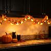 Halloween Mantel Decorations Marigold Flower String Lights, Artificial Cempasuchil Decorative Lamps, Fairy Lights Warm LED Decoration for Porch