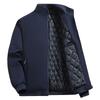 New middle-aged and elderly jacket men's jacket with cotton thickened thermal stand-up collar top dad large size casual cotton-padded clothes