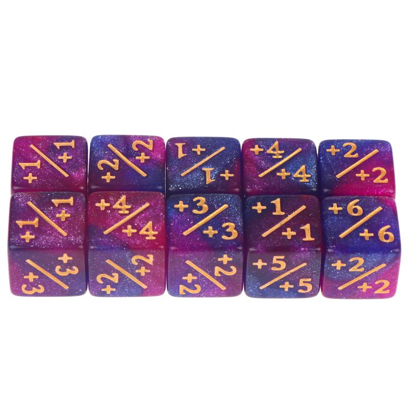 10Pcs Dnd Plus1 Minus1 Dice Set D&D Positive Negative Magic Gathering Token Game Accessories