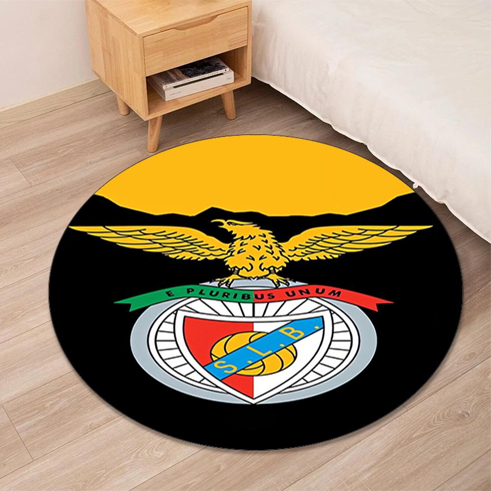 S.L. Benfica Printed Round Rug Carpet Chair Rug Area Rug Entryway Doormats,for Office Chair Living Room Bedroom Kitchen Room.