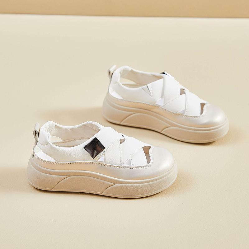 

Новинка 2024 года, женские сандалии, летние удобные однотонные ортопедические сандалии с Т-образным ремешком и петлей, женская повседневная пляжная обувь на танкетке, сандалии больших размеров 35 бежевый