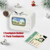 1pc Retro TV Toothpick Holder with1pack toothpicks.Automatic pop-up,dustproof colorful dispenser. Great table organizer for home, hotel,party and gift