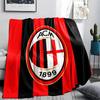 AC Milan Print Flannel Blanket, High Quality Comfortable for All Seasons, Home Decor, Warmth and Comfort, Perfect for Christmas Gifts