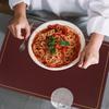4Pcs PU Place Mats Set Wear-Resistant Heat-Resistant Non-Slip Dining Table Placemats for Kitchen Countertop Workstation Simple
