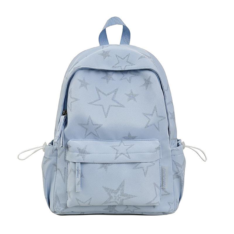 Schoolbag Korean Version Cartoon Star Backpack Women's Lightweight Large-capacity New Student Schoolbag High-value Travel Commuter Backpack