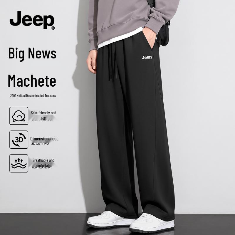 Jeep Men's Knitted Loose Fit Casual Pants