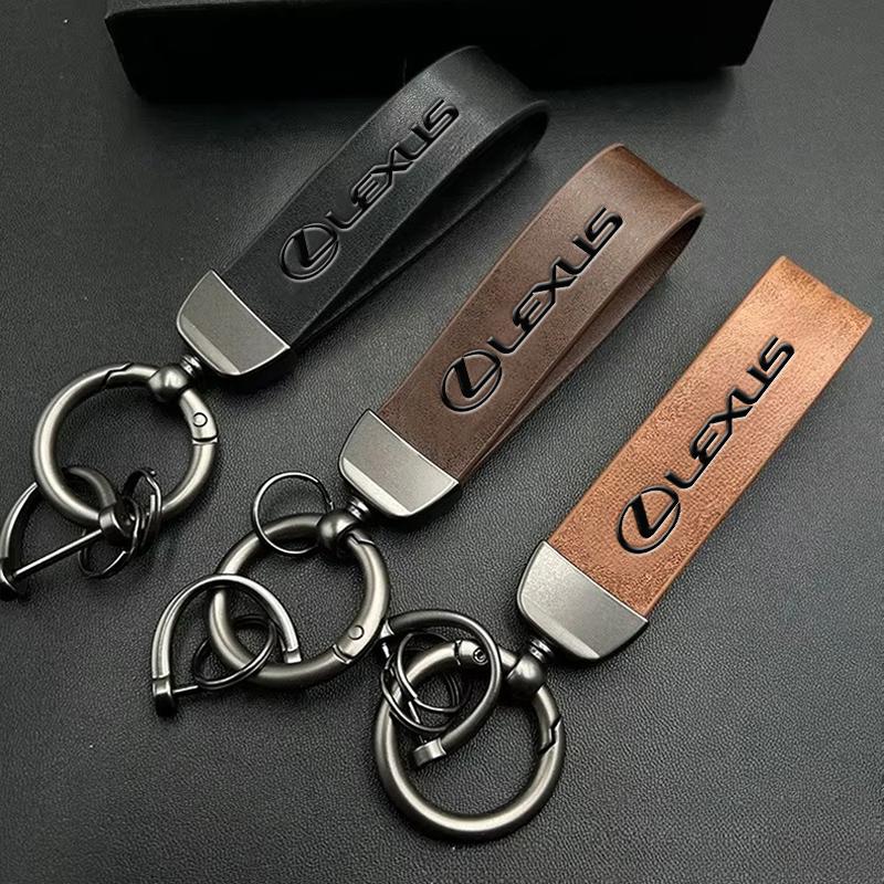 lexus Car Logo Key Chain Metal Leather Keyring Auto Keychain For Lexus F SPORT ES RX NX LS UX LM LX GX LC RZ IS CT GS RC HS SC T QQ6