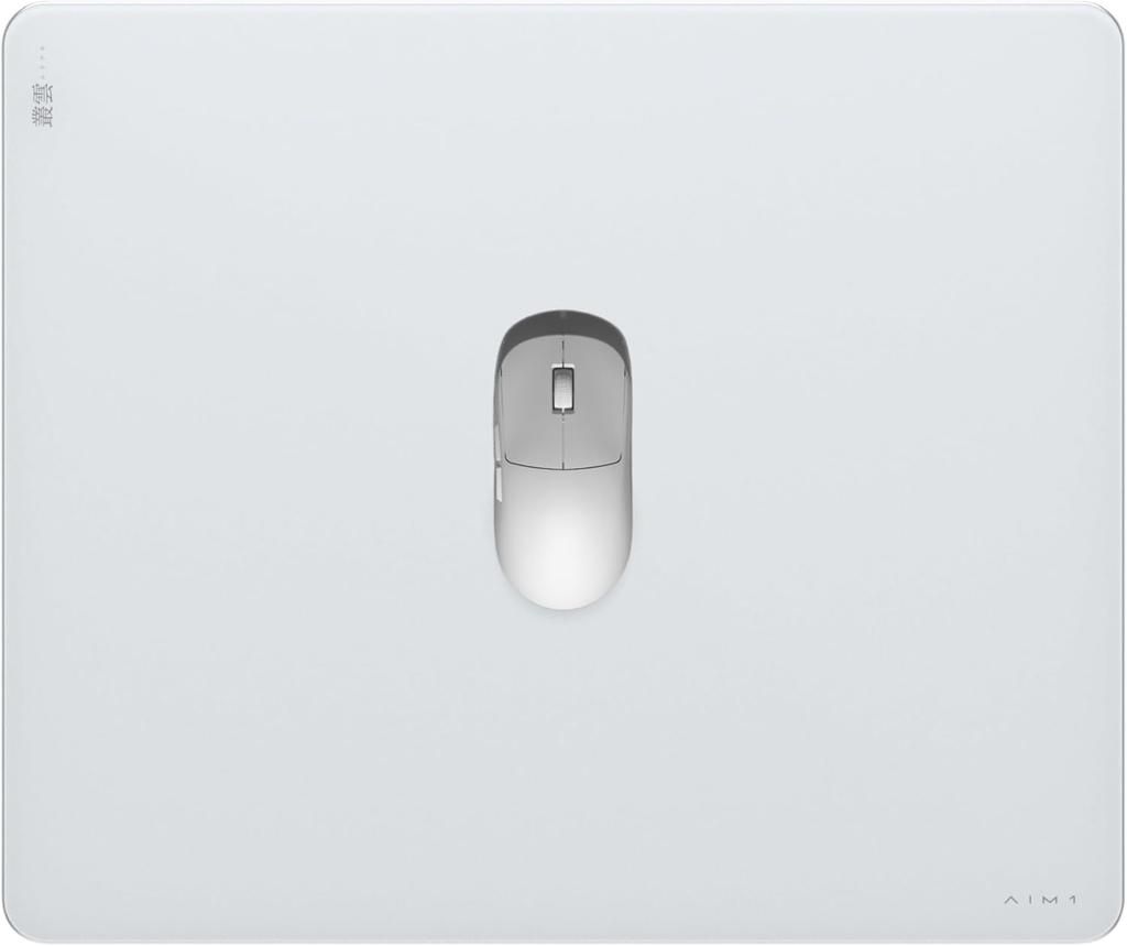 AIM1 Murakumo Glass Gaming Mouse Pad, Control Type, 420 X 500mm, White