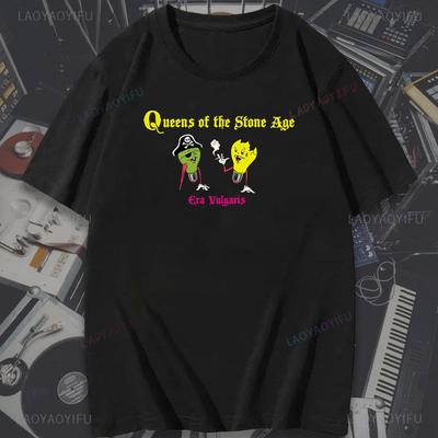 Queens of The Stone Age Printed Tshirt ERA VULGARIS STONER SLUDGE ROCK KYUSS Classic Tshirts Men Women Cotton Fashion Tops Tee