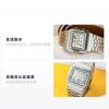 Casio YOUTH series - small metal squares, classic small silver blocks, small squares, retro waterproof, quartz movement, stainless steel A500WA-7