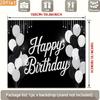 One 2D flat birthday celebration banner poster with a polyester background fabric.PMJ
