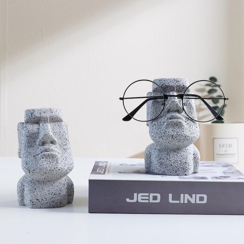 

Resin Glasse Lenses Stand Unique Stone Man Eyeglasses Rack for Men Women Adults