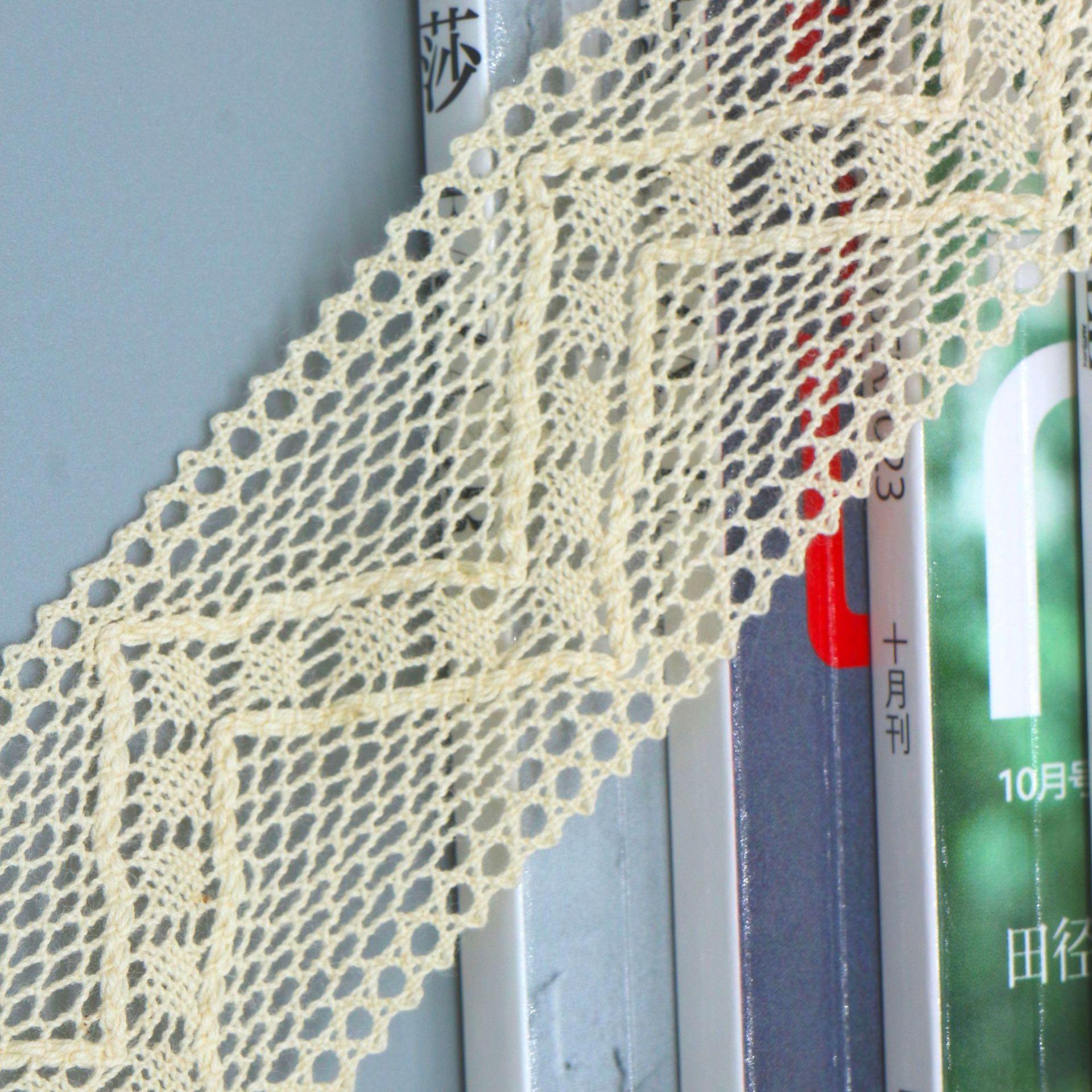 

Cotton Thread Lace Tablecloth Handmade Hanfu Decorative Accessories Lace Exquisite Hollow Lace Accessories Lace LG2416