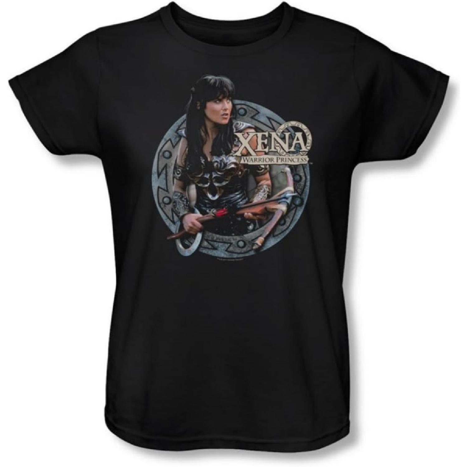 Xena_ Warrior Princess - The Warrior Womens T-Shirt in Black, Large, Black S
