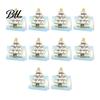 Decorative Christmas Tree Greeting Cards 10 Pcs 3D Cards, Holiday Postcards Festive Gift for Relatives Friends Bulk New Year, Winter Xmas Party
