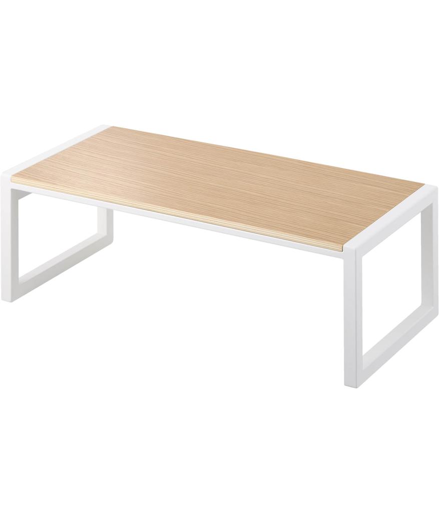 Yamazaki Step Stool W60 White W60 X D28 X Tower Step Wide Type No Assembly Required 10125 (Yamazaki) [Finished Product] H20.1cm