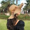 New Girl's Fashion Summer Beach Hats Weaving Sun Hat New Korean Women's Flower Hat Thin Breathable Accessories Creative Gifts