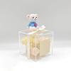 1 buc. Cutie de ambalare pentru cadou, cutie de depozitare pentru bomboane pentru alimente, cutie pătrată din acril cu capac, cutie de depozitare din plastic transparent, mini