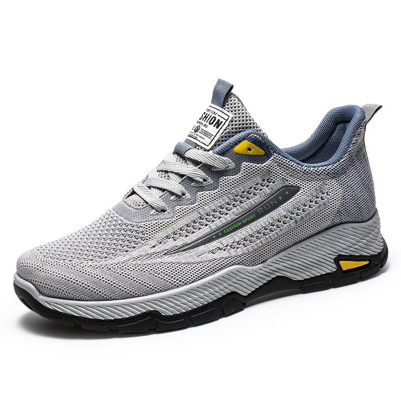 Men's shoes 2025 new shoes fashionable flying woven breathable versatile men's casual shoes comfortable running shoes