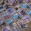 6style 30 Pcs Travel Philatelic Stamp Decorative Gold Stickers DIY Scrapbook Label Diary Stationery Album Journal Sticker