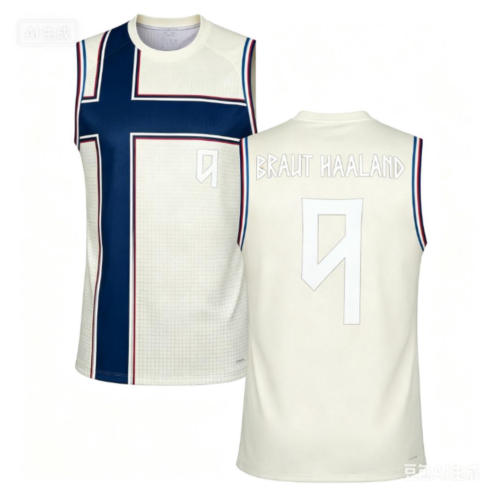Haaland 9 Norway Men's Basketball Jersey Tank Tshirt Top Sleeveless Sports Vest Breathable Quick Dry Streetwear Summer Casual