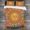 Retro Sun and Moon Duvet Cover Set with 2 Pillowcase Quilt Cover King Queen Size Polyester Comforter Cover for Kids Teens Boys