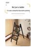 Multi-Functional Chinese-Style Folding A-Frame Ladder with Retro Flower Stand