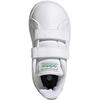 Adidas Neo ADVANTAGE Slip Resistant Abrasion Resistant Low top Toddler Shoes White Green Infant And Toddler GW6500