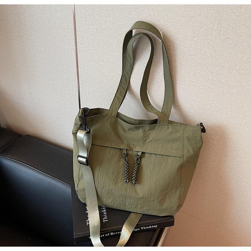 Canvas Bag Women's Large-capacity New Autumn and Winter Simple Messenger Bag Casual Shoulder Bag Commuter Tote Bag