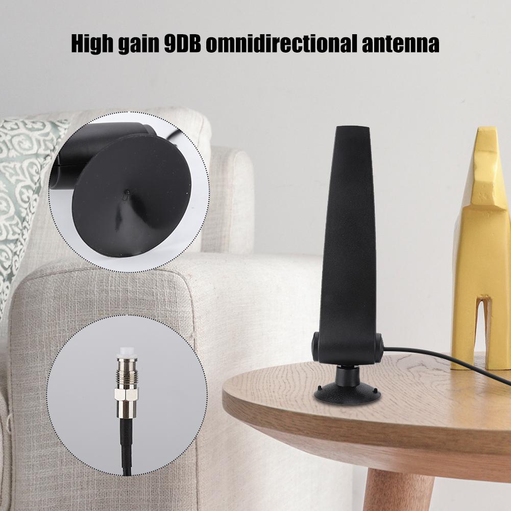 1ks Čierna ABS Anténa s vysokým ziskom 2.4G Wifi 9DB Všesmerové antény