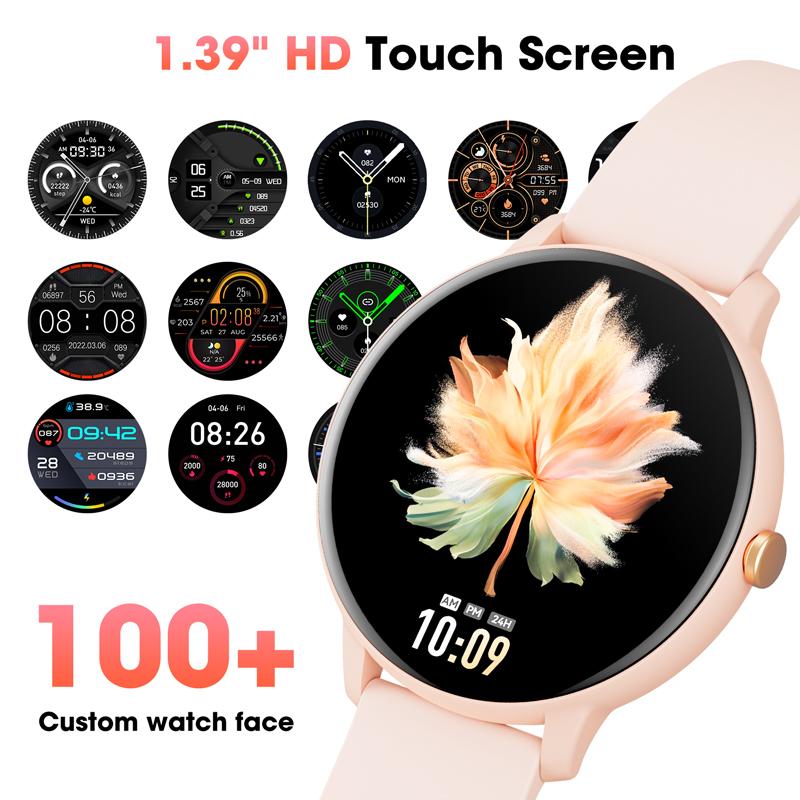 2024 Women Smartwatch Bluetooth Call 1.39 Inches Touch Screen Smart Watches for Men Health Monitoring IP67 Waterproof Fitness