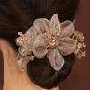 Women's Sweet Starry Hair Tie, 3D Petal Headband, Bun Accessory for Thick Hair, Minimalist Design, Elegant Glittery Ombre Ponytail Clip, Elastic Scrun