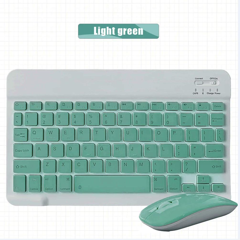 Russian Arabic Korean Spanish Portable 10 inch Wireless Keyboard and Mouse set For iPad Samsung Tablet Laptop Android IOS