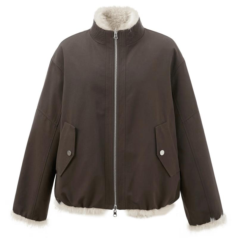 Women's Two-Way Faux Fur Winter Jacket