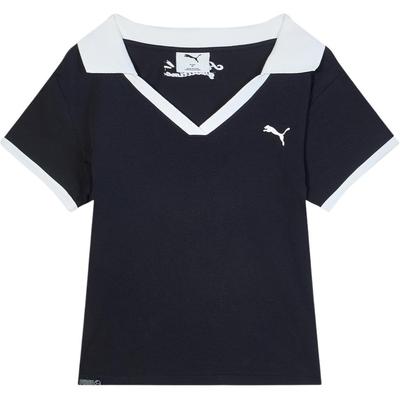 Business Mode Casual Poloshirt Damen Tops Marineblau 692774-16