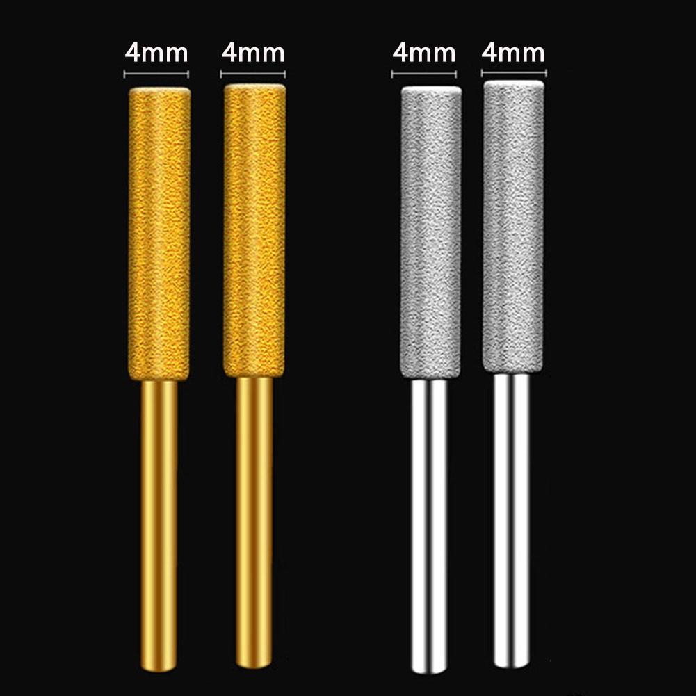 4pcs Diamond Coated Cylindrical Burr Chainsaw ener Grinder Chain Saw Grinding