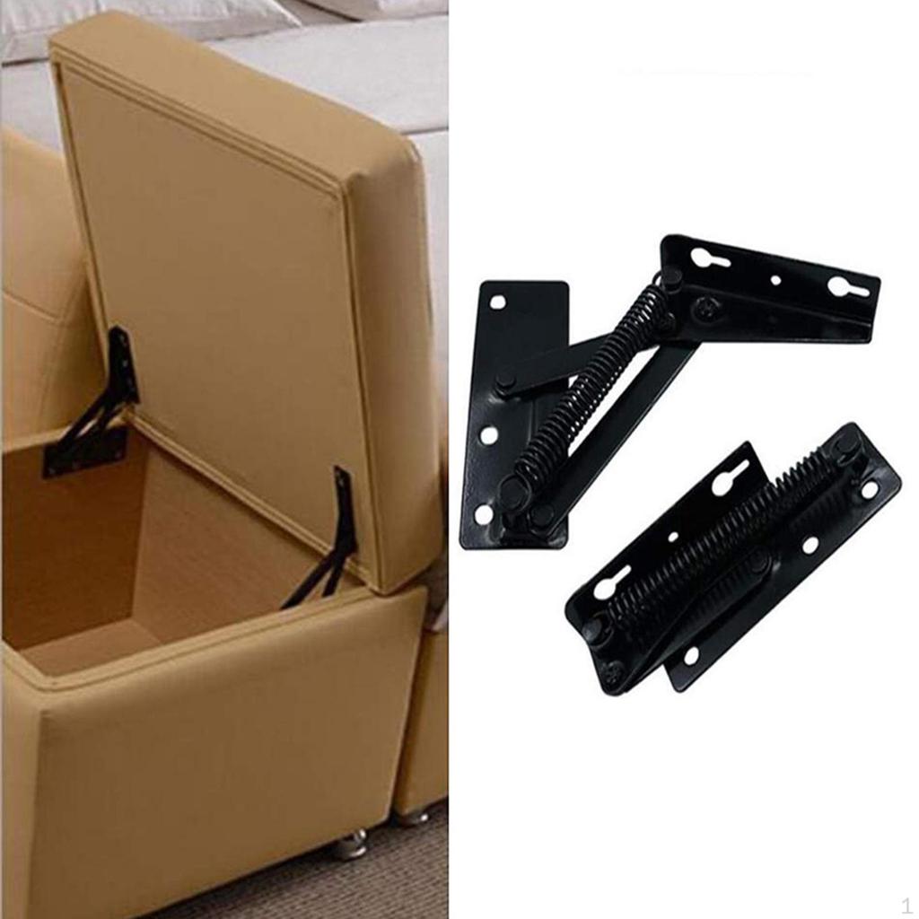2Pcs Foldable Lifting Brackets,Hinge Lifters Hardware Mounted Easy To Install Spring Hinges Support