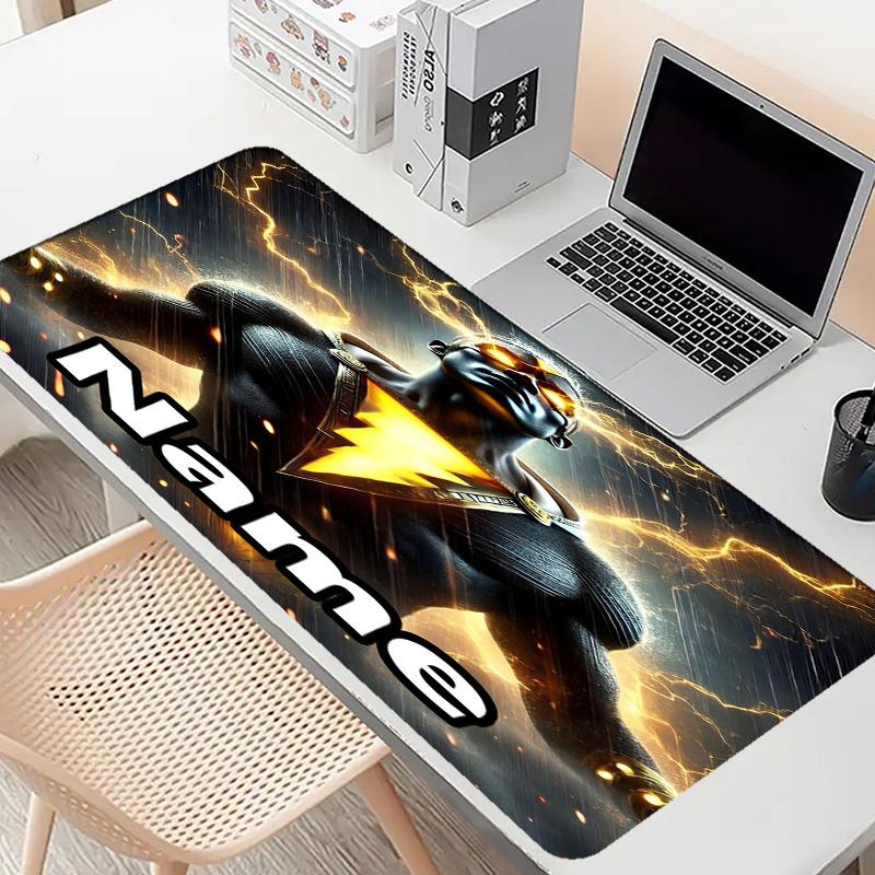 Custom Name Personalized Black Adam Pattern Mousepad, Laptop PC Desk Mat, Decorative Desk Mat for Home Keyboard Pad Gift
