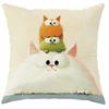 Super Cute Cartoon Cat Pillow Cover: Colorful Funny Cat Tiantuan, Sofa and Chair Cushion Cover, Room Home Decoration