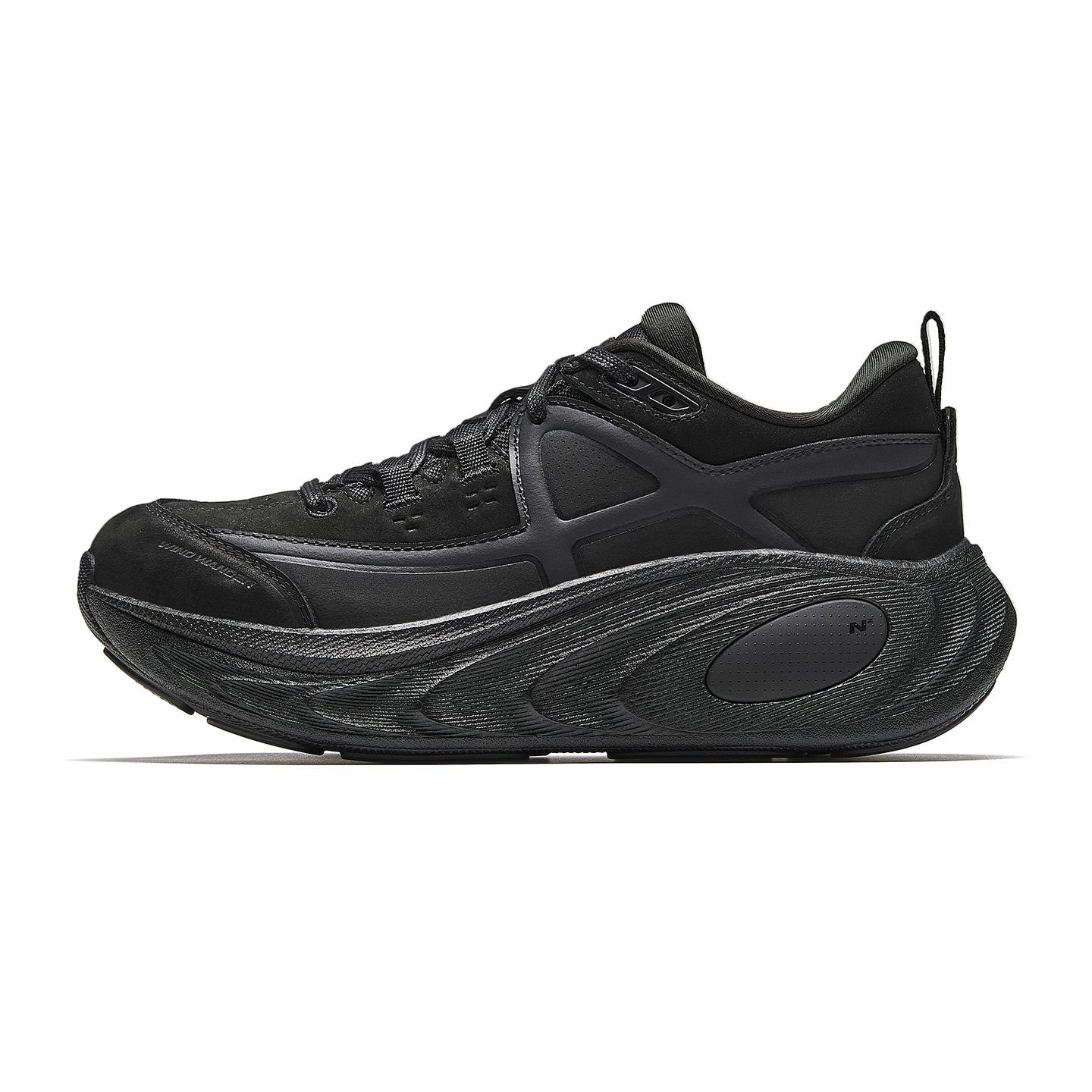 

Anta Wind 2 Lth Comfortable Fabric Top Layer Cowhide Second Layer Suede Low-Top Running Shoes Women sneakers Basic-Black 122545573A-3 40