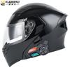 Kuqibao Dual Lens Motorcycle Helmet Flip Face Helmet Electric Motorcycle Bluetooth Helmet Long Endurance 3C Certified Full Helmet